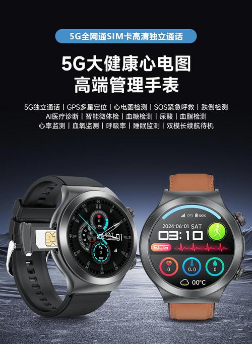 聚偉4G醫用級老人健康心電圖智能手表方案，讓家人安心更放心